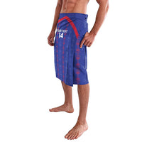 Custom Haiti Football Lavalava Les Grenadiers Veve Vodou Blue - Wonder Print Shop