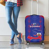 Haiti Football Luggage Cover Les Grenadiers Veve Vodou Blue - Wonder Print Shop
