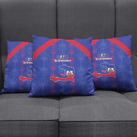 Haiti Football Pillow Cover Les Grenadiers Veve Vodou Blue - Wonder Print Shop