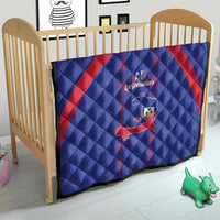 Haiti Football Quilt Les Grenadiers Veve Vodou Blue - Wonder Print Shop