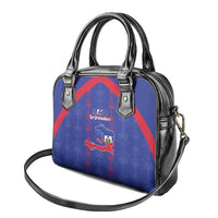 Haiti Football Shoulder Handbag Les Grenadiers Veve Vodou Blue - Wonder Print Shop