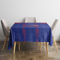 Haiti Football Tablecloth Les Grenadiers Veve Vodou Blue - Wonder Print Shop