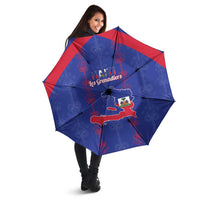 Haiti Football Umbrella Les Grenadiers Veve Vodou Blue - Wonder Print Shop