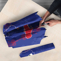 Haiti Football Umbrella Les Grenadiers Veve Vodou Blue - Wonder Print Shop