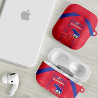 Haiti Football AirPods Case Les Grenadiers Veve Vodou Red - Wonder Print Shop