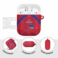 Haiti Football AirPods Case Les Grenadiers Veve Vodou Red - Wonder Print Shop