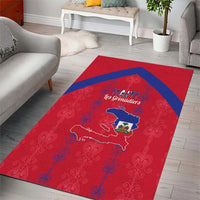 Haiti Football Area Rug Les Grenadiers Veve Vodou Red - Wonder Print Shop