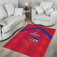 Haiti Football Area Rug Les Grenadiers Veve Vodou Red - Wonder Print Shop