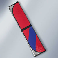 Haiti Football Auto Sun Shade Les Grenadiers Veve Vodou Red - Wonder Print Shop