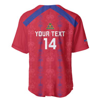 Custom Haiti Football Baseball Jersey Les Grenadiers Veve Vodou Red - Wonder Print Shop