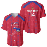 Custom Haiti Football Baseball Jersey Les Grenadiers Veve Vodou Red - Wonder Print Shop