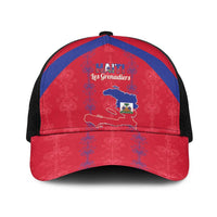 Haiti Football Baseball Net Cap Les Grenadiers Veve Vodou Red - Wonder Print Shop
