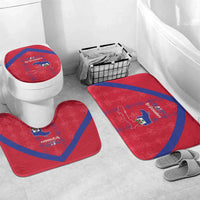 Haiti Football Bathroom Set Les Grenadiers Veve Vodou Red - Wonder Print Shop