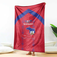 Haiti Football Blanket Les Grenadiers Veve Vodou Red - Wonder Print Shop