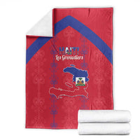 Haiti Football Blanket Les Grenadiers Veve Vodou Red - Wonder Print Shop