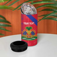 Custom Haiti Football 4 in 1 Can Cooler Tumbler Les Grenadiers Veve Vodou Red - Wonder Print Shop