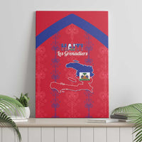 Haiti Football Canvas Wall Art Les Grenadiers Veve Vodou Red - Wonder Print Shop