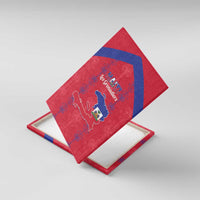 Haiti Football Canvas Wall Art Les Grenadiers Veve Vodou Red - Wonder Print Shop