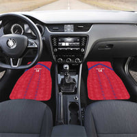 Custom Haiti Football Car Mats Les Grenadiers Veve Vodou Red - Wonder Print Shop