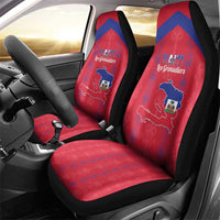 Haiti Football Car Seat Cover Les Grenadiers Veve Vodou Red - Wonder Print Shop