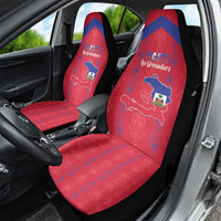 Haiti Football Car Seat Cover Les Grenadiers Veve Vodou Red - Wonder Print Shop