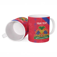 Custom Haiti Football Ceramic Mug Les Grenadiers Veve Vodou Red - Wonder Print Shop