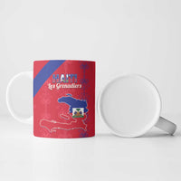 Custom Haiti Football Ceramic Mug Les Grenadiers Veve Vodou Red - Wonder Print Shop