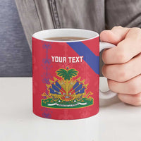 Custom Haiti Football Ceramic Mug Les Grenadiers Veve Vodou Red - Wonder Print Shop