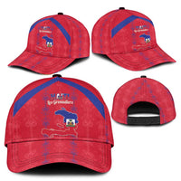 Haiti Football Classic Cap Les Grenadiers Veve Vodou Red - Wonder Print Shop