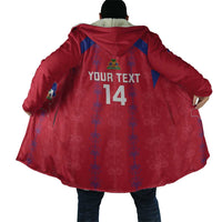 Custom Haiti Football Cloak Les Grenadiers Veve Vodou Red - Wonder Print Shop