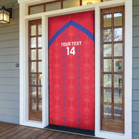Custom Haiti Football Door Cover Les Grenadiers Veve Vodou Red - Wonder Print Shop