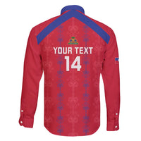 Custom Haiti Football Family Matching Summer Maxi Dress and Hawaiian Shirt Les Grenadiers Veve Vodou Red - Wonder Print Shop