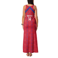 Custom Haiti Football Family Matching Tank Maxi Dress and Hawaiian Shirt Les Grenadiers Veve Vodou Red - Wonder Print Shop