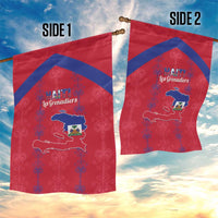 Haiti Football Garden Flag Les Grenadiers Veve Vodou Red - Wonder Print Shop