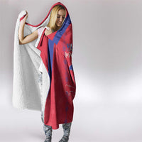 Haiti Football Hooded Blanket Les Grenadiers Veve Vodou Red - Wonder Print Shop
