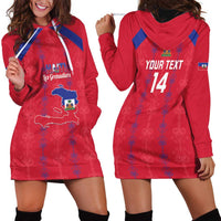 Custom Haiti Football Hoodie Dress Les Grenadiers Veve Vodou Red - Wonder Print Shop