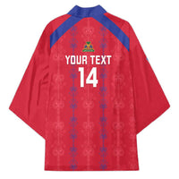 Custom Haiti Football Kimono Les Grenadiers Veve Vodou Red - Wonder Print Shop