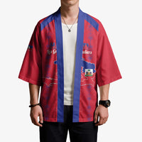 Custom Haiti Football Kimono Les Grenadiers Veve Vodou Red - Wonder Print Shop