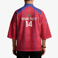 Custom Haiti Football Kimono Les Grenadiers Veve Vodou Red - Wonder Print Shop