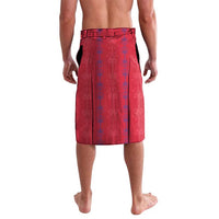Custom Haiti Football Lavalava Les Grenadiers Veve Vodou Red - Wonder Print Shop