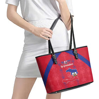 Haiti Football Leather Tote Bag Les Grenadiers Veve Vodou Red - Wonder Print Shop