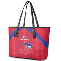 Haiti Football Leather Tote Bag Les Grenadiers Veve Vodou Red - Wonder Print Shop