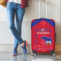 Haiti Football Luggage Cover Les Grenadiers Veve Vodou Red - Wonder Print Shop