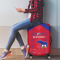 Haiti Football Luggage Cover Les Grenadiers Veve Vodou Red - Wonder Print Shop