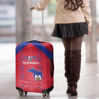 Haiti Football Luggage Cover Les Grenadiers Veve Vodou Red - Wonder Print Shop