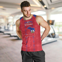 Custom Haiti Football Men Tank Top Les Grenadiers Veve Vodou Red - Wonder Print Shop