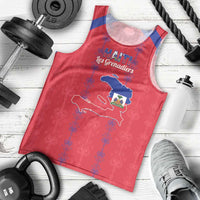 Custom Haiti Football Men Tank Top Les Grenadiers Veve Vodou Red - Wonder Print Shop