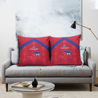 Haiti Football Pillow Cover Les Grenadiers Veve Vodou Red - Wonder Print Shop