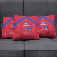 Haiti Football Pillow Cover Les Grenadiers Veve Vodou Red - Wonder Print Shop