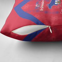 Haiti Football Pillow Cover Les Grenadiers Veve Vodou Red - Wonder Print Shop